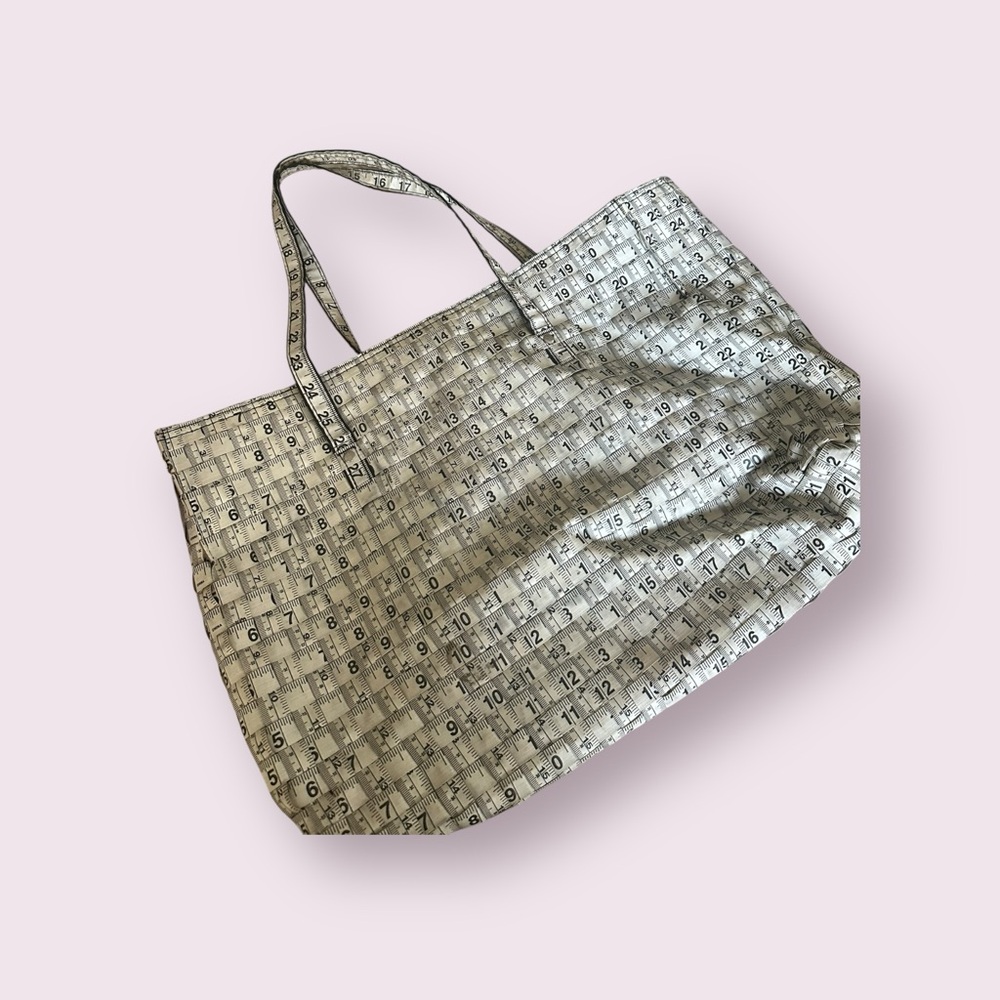 Goods of Desire woven measuring tape white and black Tote Bag
